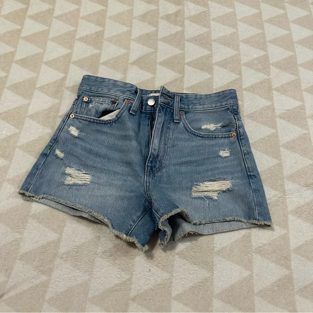 NWOT Madewell relaxed denim shorts renfield wash destructed edition